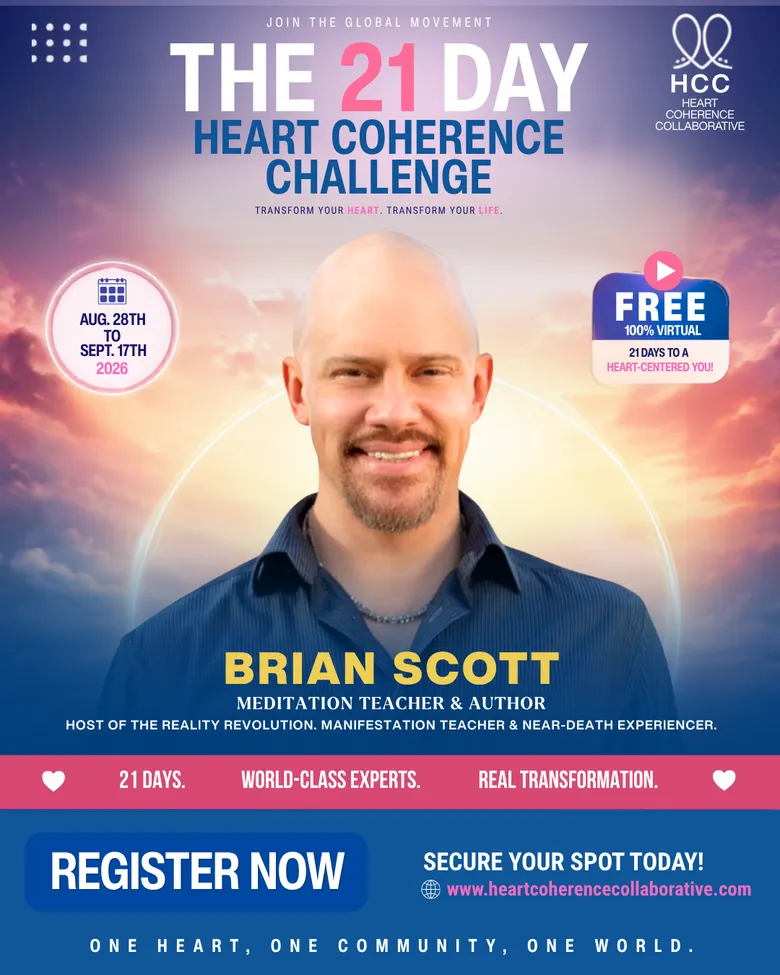 Official challenge flyer for Brian Scott, Meditation Teacher & Author