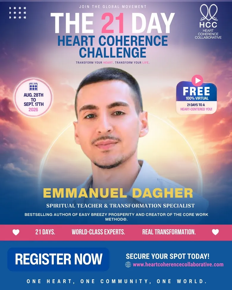 Official challenge flyer for Emmanuel Dagher, Spiritual Teacher & Transformation Specialist