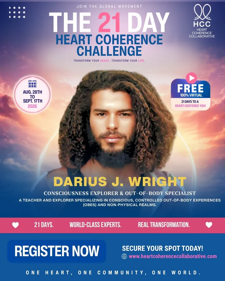 Official challenge flyer for Darius J. Wright, Consciousness Explorer & Out-of-Body Specialist