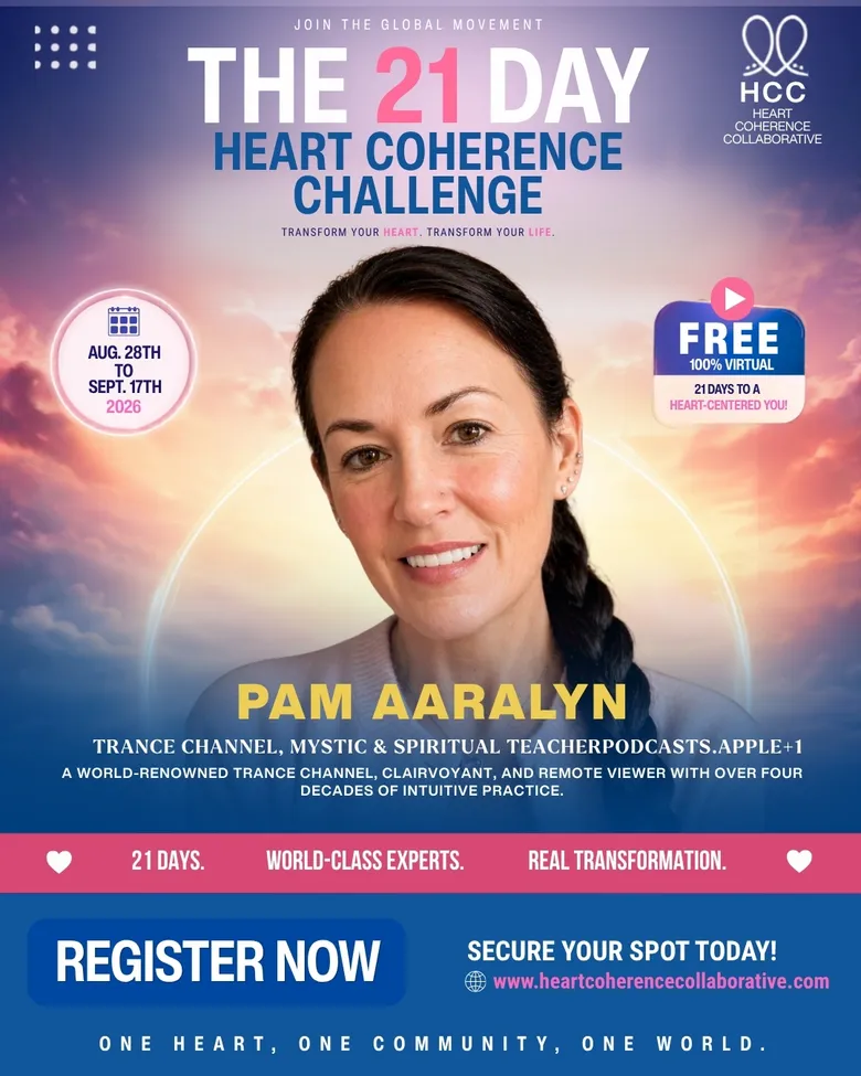 Official challenge flyer for Pamela Aaralyn, Trance Channel, Mystic & Spiritual Teacher