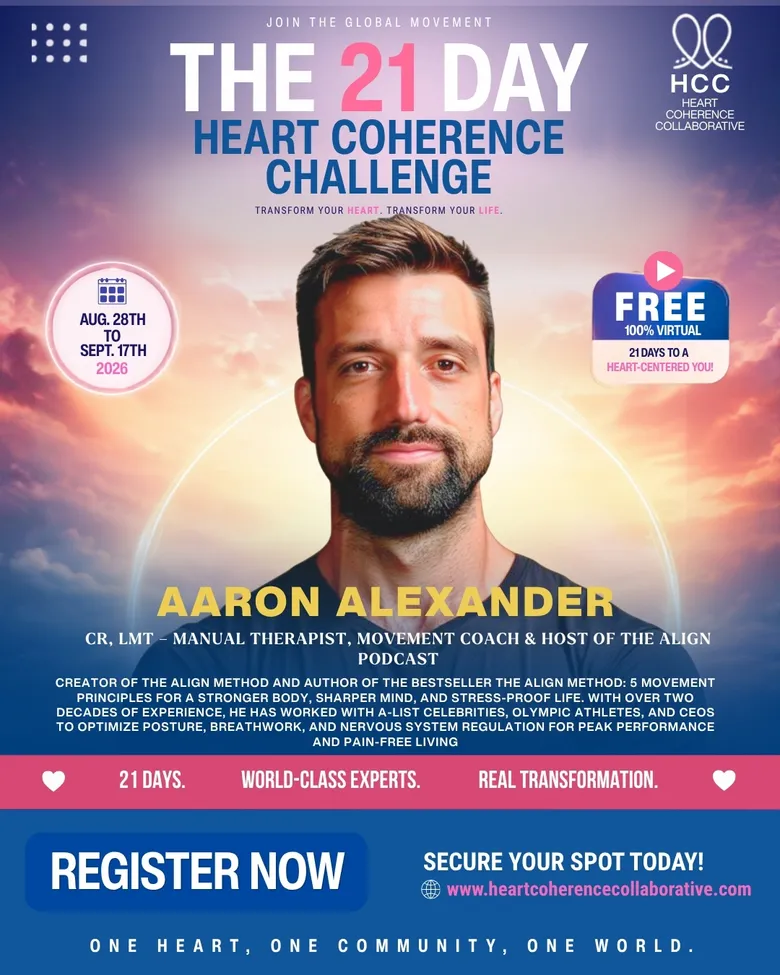 Official challenge flyer for Aaron Alexander, Manual Therapist, Movement Coach & Host of the Align Podcast
