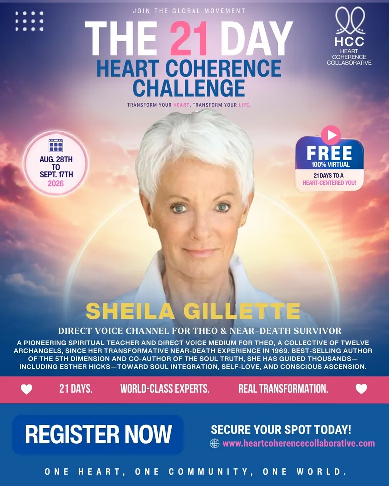 Official challenge flyer for Sheila Gillette, Direct Voice Channel for THEO & Near-Death Survivor
