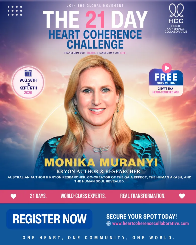Official challenge flyer for Monika Muranyi, Kryon Author & Researcher